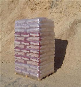 Brikety dřevěné - válcové s dírou 100x10kg (paleta)