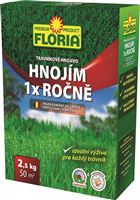 Trávníkové hnojivo FLORIA Hnojím 1 x ročně - 2,5 kg
