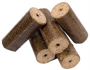 Brikety dřevěné - válcové s dírou 100x10kg (paleta)