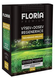 Trávníkové hnojivo výsevy, regenerace 2,5kg FLORIA