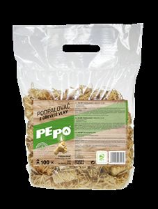 Podpalovač z dřevěné vlny 100ks
