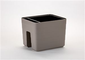 Truhlík BERBERIS na zábradlí - taupe